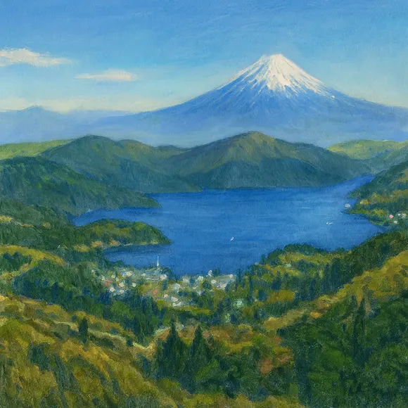 富士山と芦ノ湖